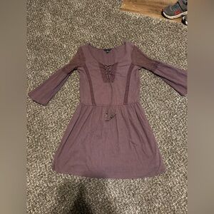American Eagle Outfitters Long Sleeve Purple Dress